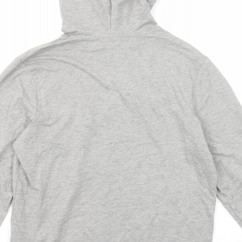 JACK & JONES Mens Grey Cotton Pullover Hoodie Size M
