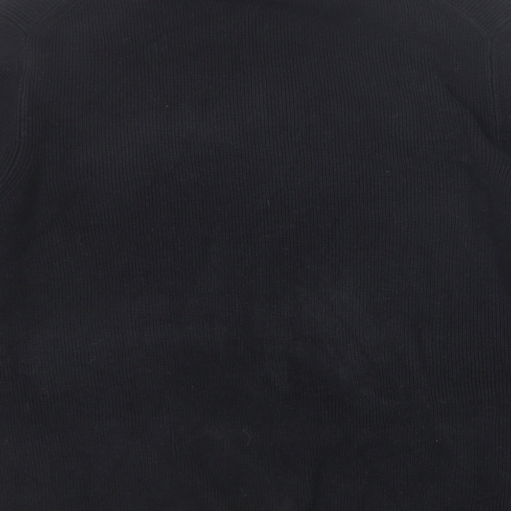 Marks and Spencer Mens Black Polyester Full Zip Sweatshirt Size L