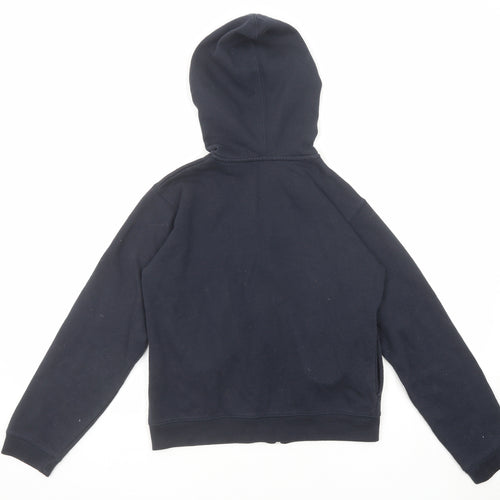 Reebok Boys Blue Polyester Full Zip Hoodie Size XL Zip