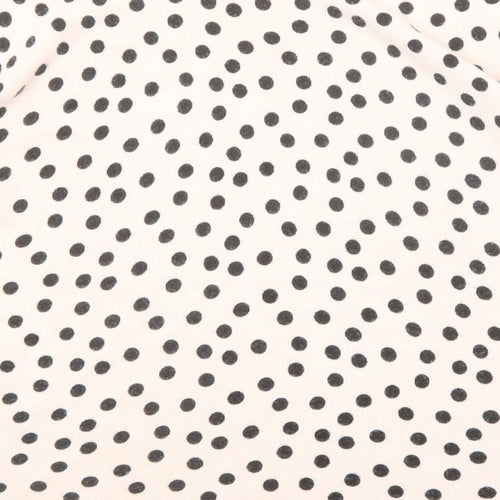 Marks and Spencer Womens Pink Round Neck Polka Dot Acrylic Pullover Jumper Size 12