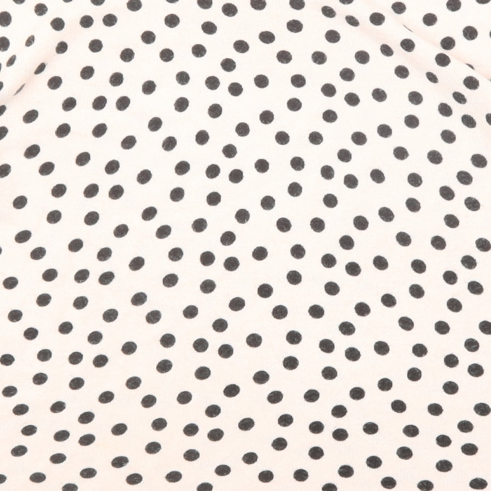 Marks and Spencer Womens Pink Round Neck Polka Dot Acrylic Pullover Jumper Size 12