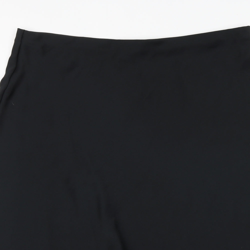 Marks and Spencer Womens Black Polyester Swing Skirt Size 22