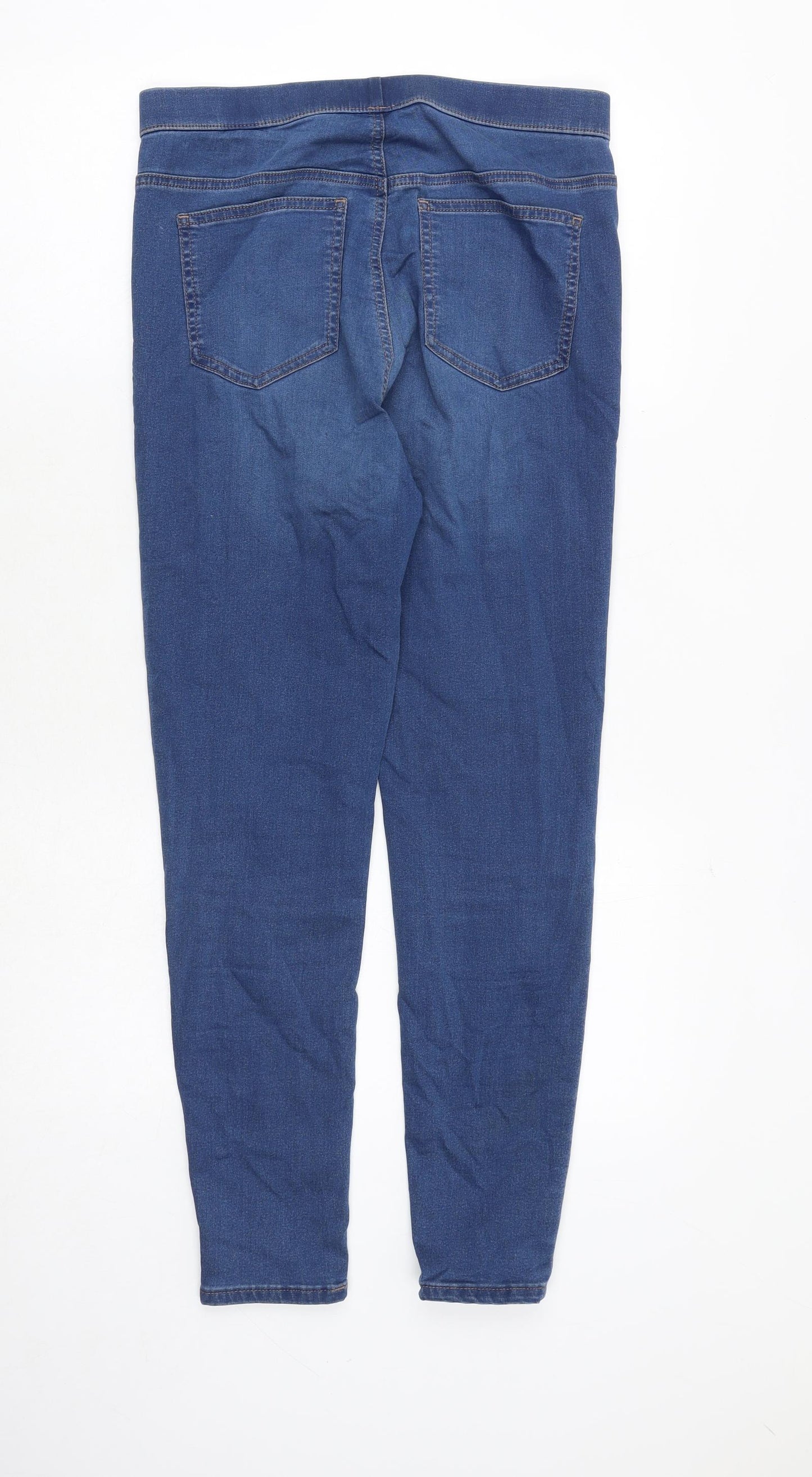 Marks and Spencer Womens Blue Cotton Jegging Jeans Size 12 Regular