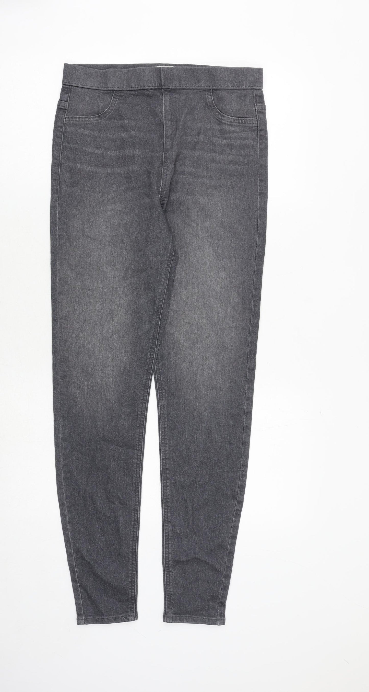 Marks and Spencer Womens Grey Cotton Jegging Jeans Size 10 Regular