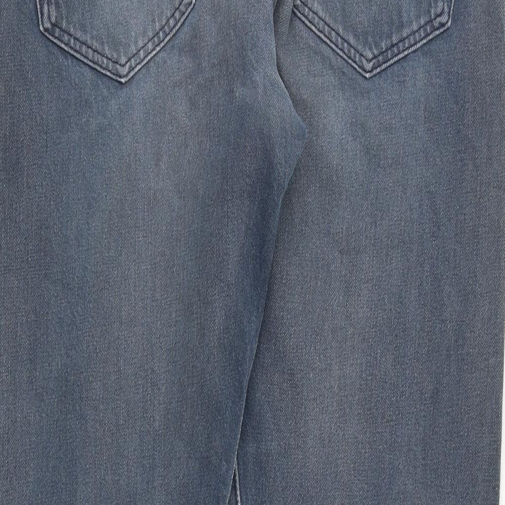 Levi's Mens Blue Cotton Straight Jeans Size 33 in Regular Button