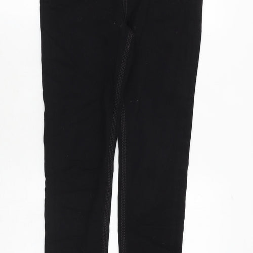 Marks and Spencer Womens Black Cotton Skinny Jeans Size 8 Regular Zip