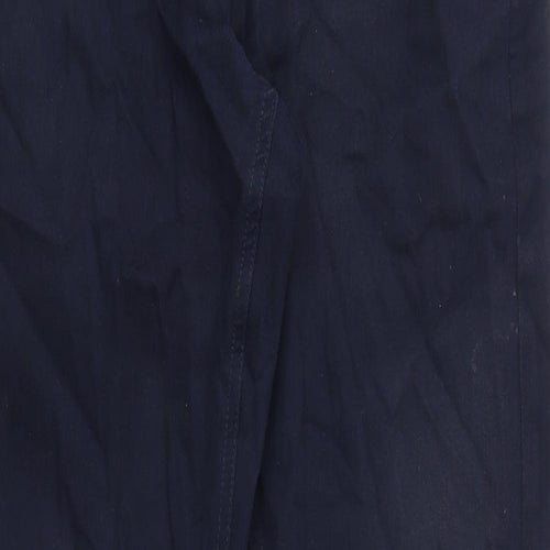 Marks and Spencer Mens Blue Cotton Skinny Jeans Size 34 in Slim Zip