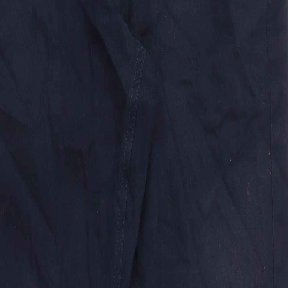 Marks and Spencer Mens Blue Cotton Skinny Jeans Size 34 in Slim Zip
