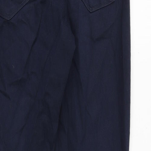 Marks and Spencer Mens Blue Cotton Skinny Jeans Size 34 in Slim Zip