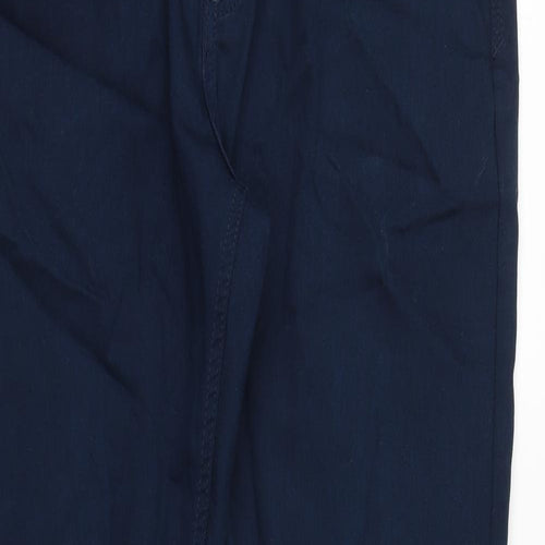 Marks and Spencer Mens Blue Cotton Straight Jeans Size 32 in Regular Zip