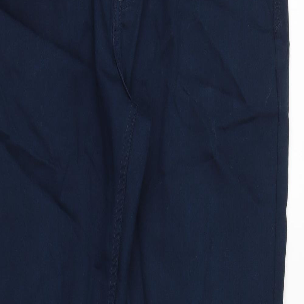 Marks and Spencer Mens Blue Cotton Straight Jeans Size 32 in Regular Zip