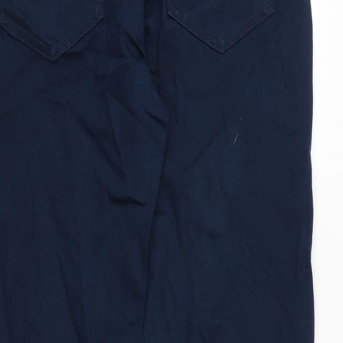 Marks and Spencer Mens Blue Cotton Straight Jeans Size 32 in Regular Zip