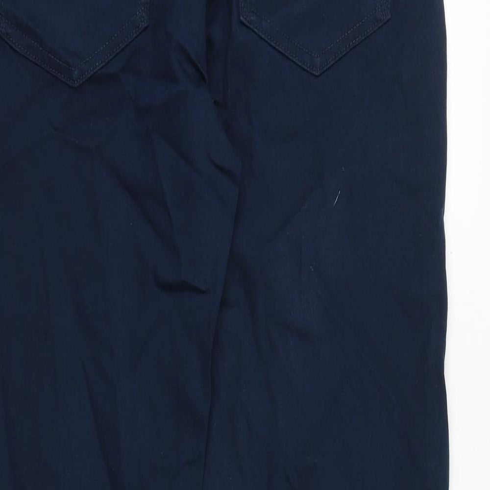 Marks and Spencer Mens Blue Cotton Straight Jeans Size 32 in Regular Zip