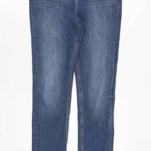 Marks and Spencer Womens Blue Polyester Skinny Jeans Size 30 in Regular Zip