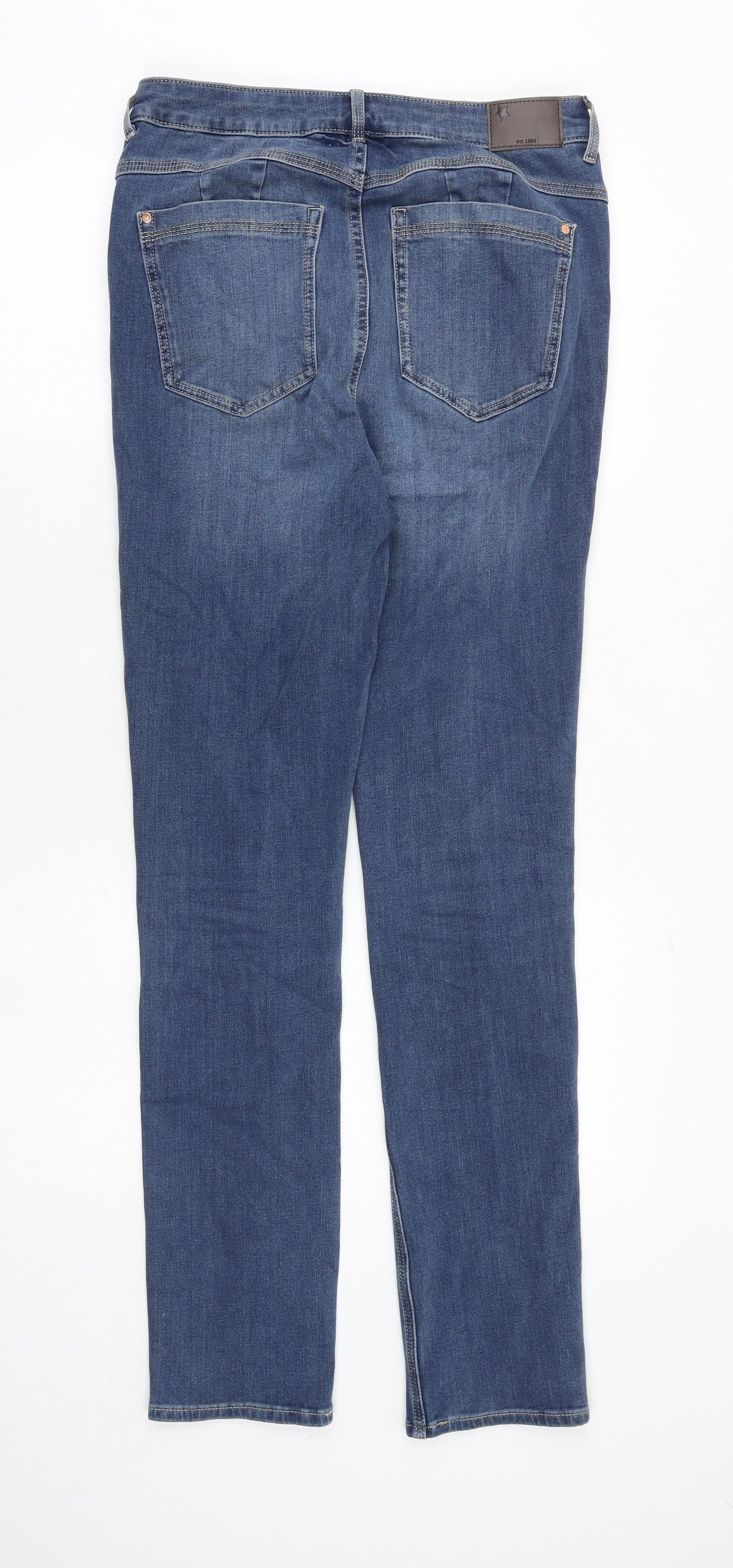 Marks and Spencer Womens Blue Polyester Skinny Jeans Size 30 in Regular Zip