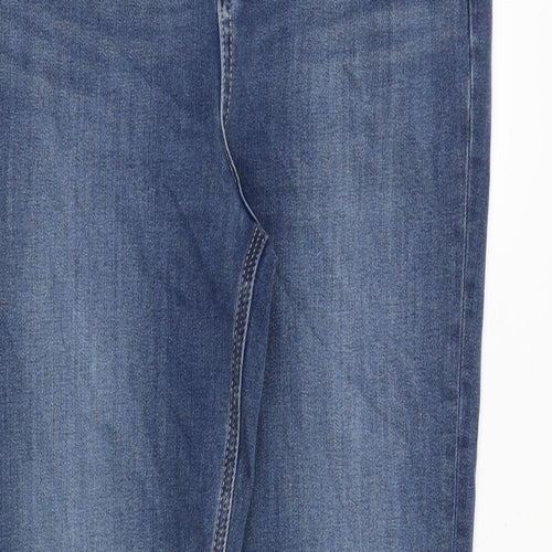 Marks and Spencer Womens Blue Polyester Skinny Jeans Size 30 in Regular Zip