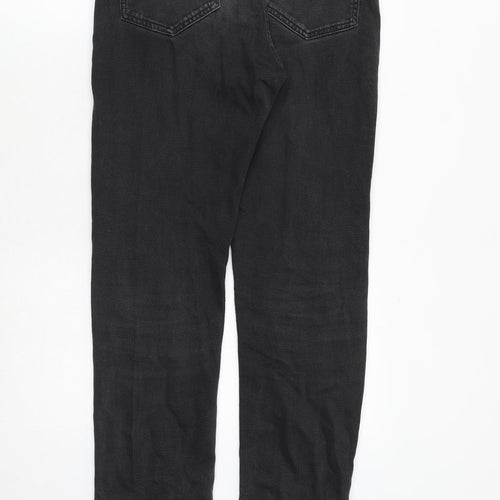 Fat Face Mens Black Cotton Straight Jeans Size 30 in Regular Zip