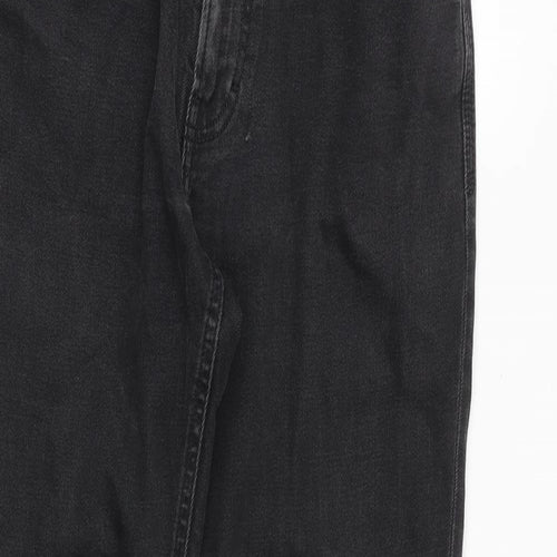 Fat Face Mens Black Cotton Straight Jeans Size 30 in Regular Zip
