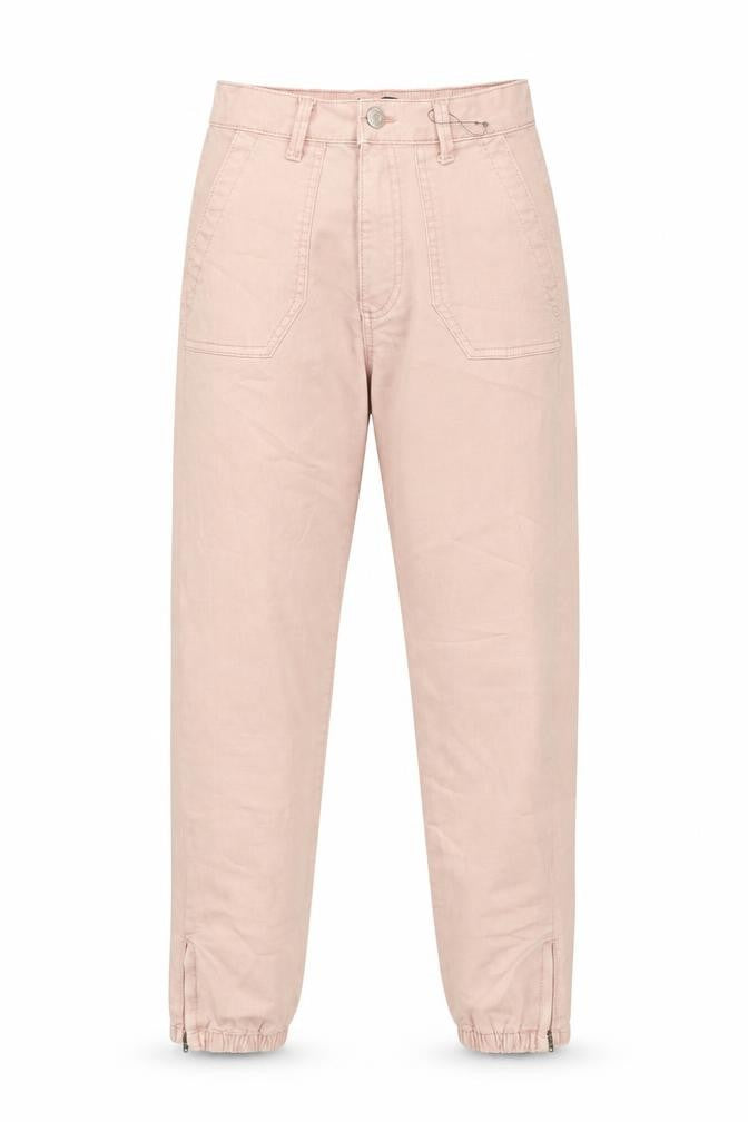 Marks and Spencer Womens Pink Cotton Tapered Jeans Size 6 Regular Zip