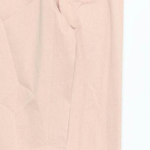 Marks and Spencer Womens Pink Cotton Tapered Jeans Size 6 Regular Zip