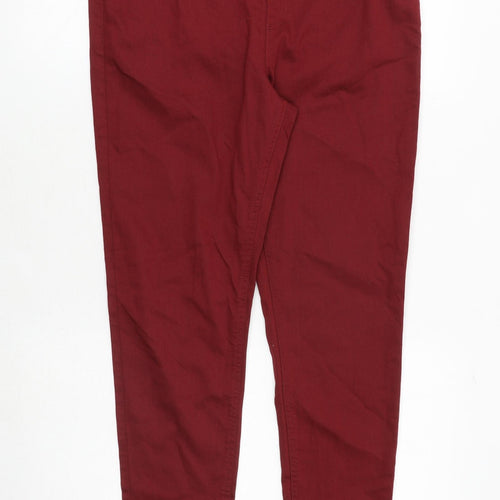 Marks and Spencer Womens Red Cotton Jegging Jeans Size 16 Regular