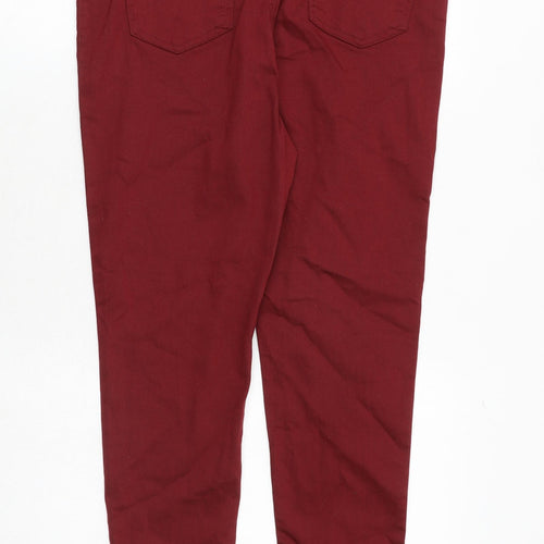 Marks and Spencer Womens Red Cotton Jegging Jeans Size 16 Regular