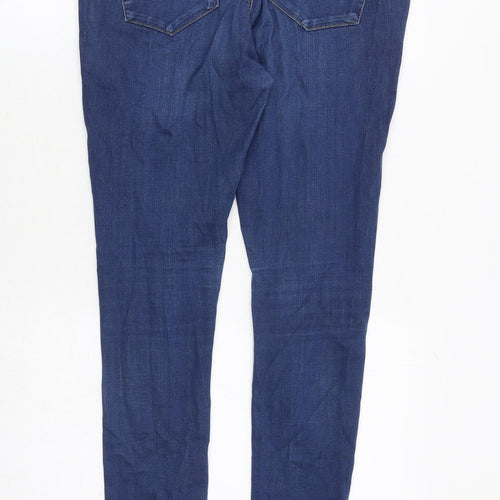 Topshop Womens Blue Cotton Skinny Jeans Size 12 Regular