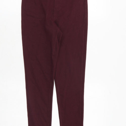 Marks and Spencer Womens Red Cotton Jegging Jeans Size 6 Regular