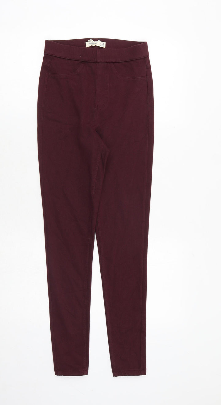 Marks and Spencer Womens Red Cotton Jegging Jeans Size 6 Regular