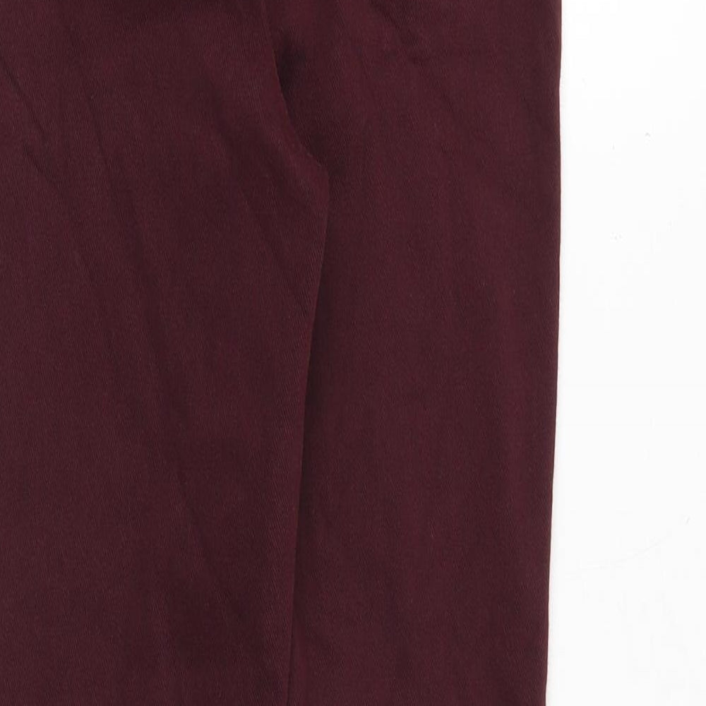 Marks and Spencer Womens Red Cotton Jegging Jeans Size 6 Regular