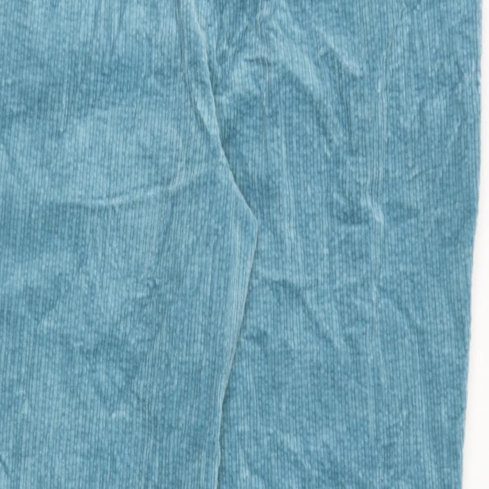 Autograph Womens Blue Cotton Trousers Size 16 Regular Zip