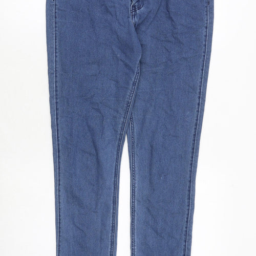 H&M Womens Blue Cotton Skinny Jeans Size 33 in Regular Zip