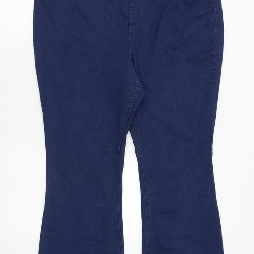 Simply Be Womens Blue Cotton Bootcut Jeans Size 26 Regular