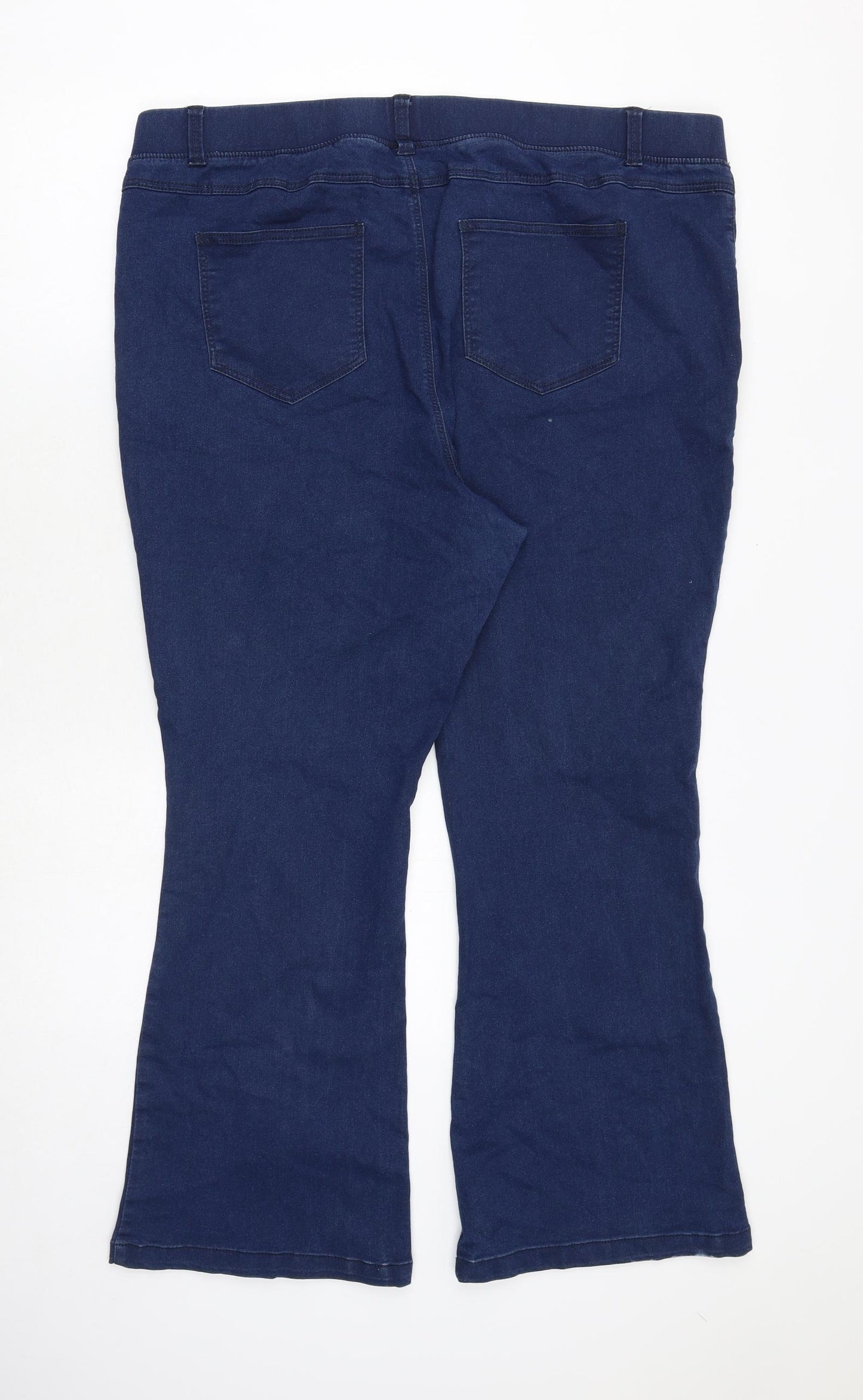 Simply Be Womens Blue Cotton Bootcut Jeans Size 26 Regular
