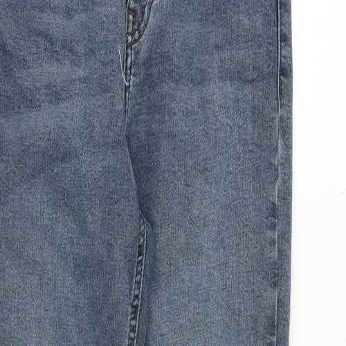 Topshop Womens Blue Cotton Skinny Jeans Size 26 in Regular Zip
