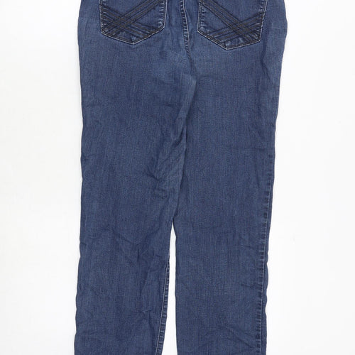 Not Your Daughters Jeans Womens Blue Cotton Straight Jeans Size 6 Regular Zip