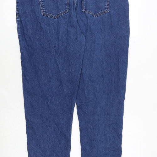 NEXT Womens Blue Cotton Skinny Jeans Size 14 Regular Button