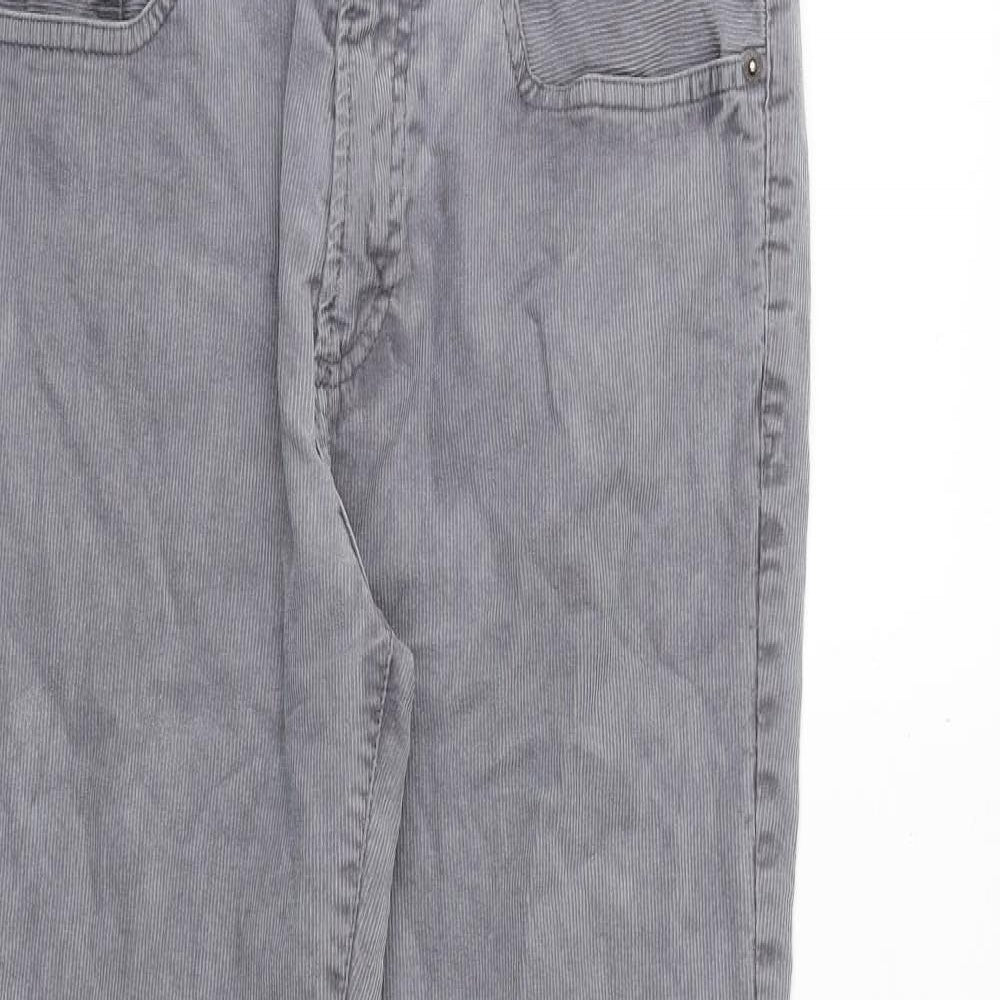 Gap Mens Grey Cotton Trousers Size 32 in Regular Zip