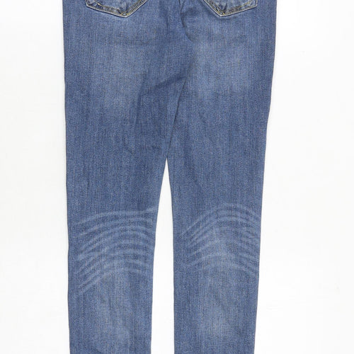 River Island Womens Blue Cotton Skinny Jeans Size 6 Regular Zip