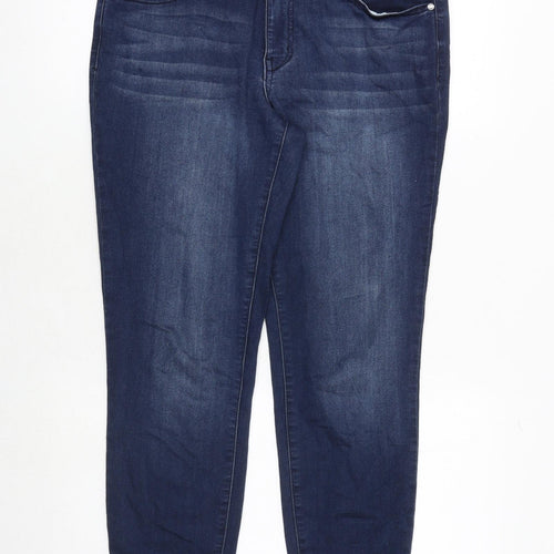 1822 Denim Womens Blue Cotton Skinny Jeans Size 12 Regular Zip