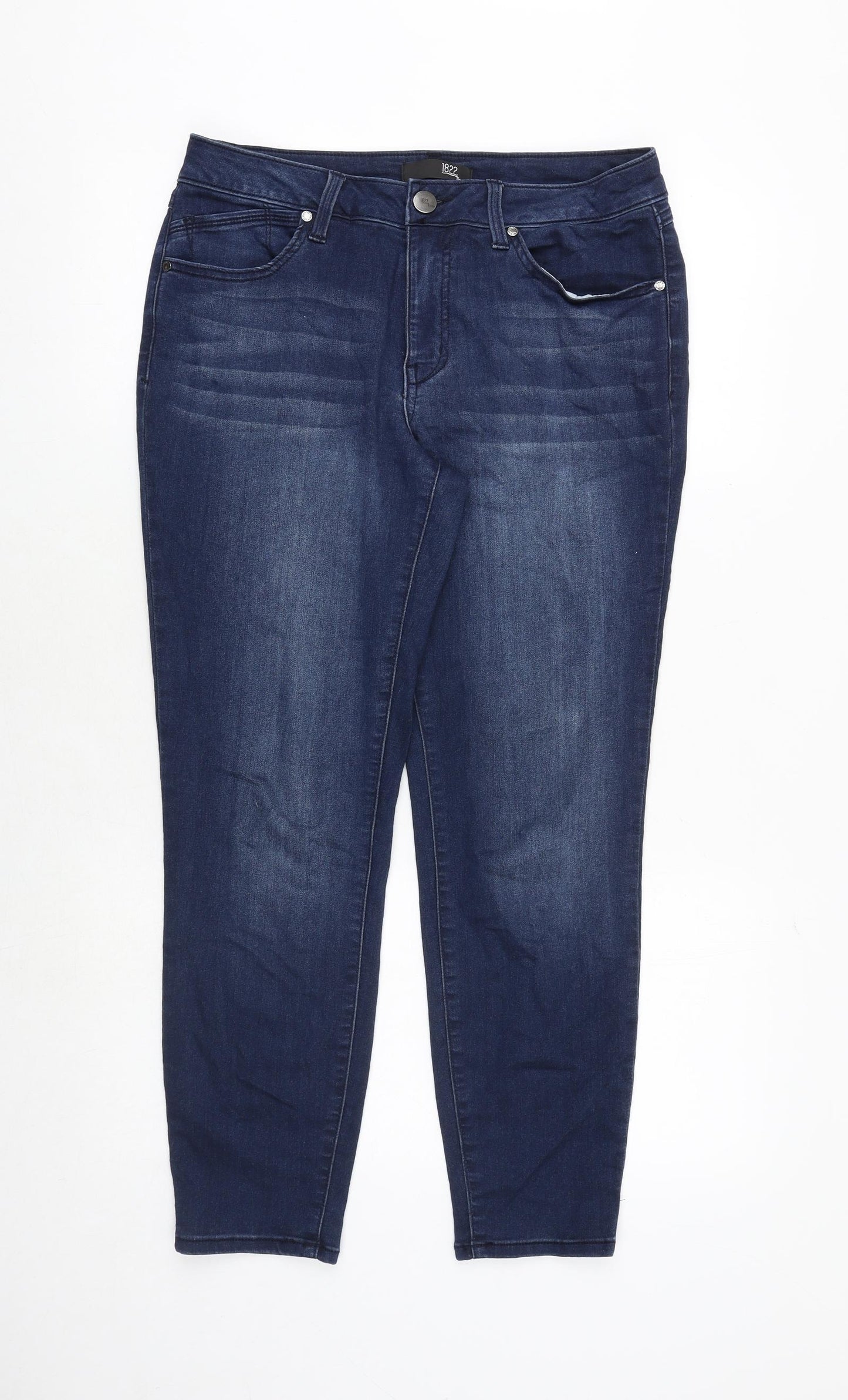 1822 Denim Womens Blue Cotton Skinny Jeans Size 12 Regular Zip