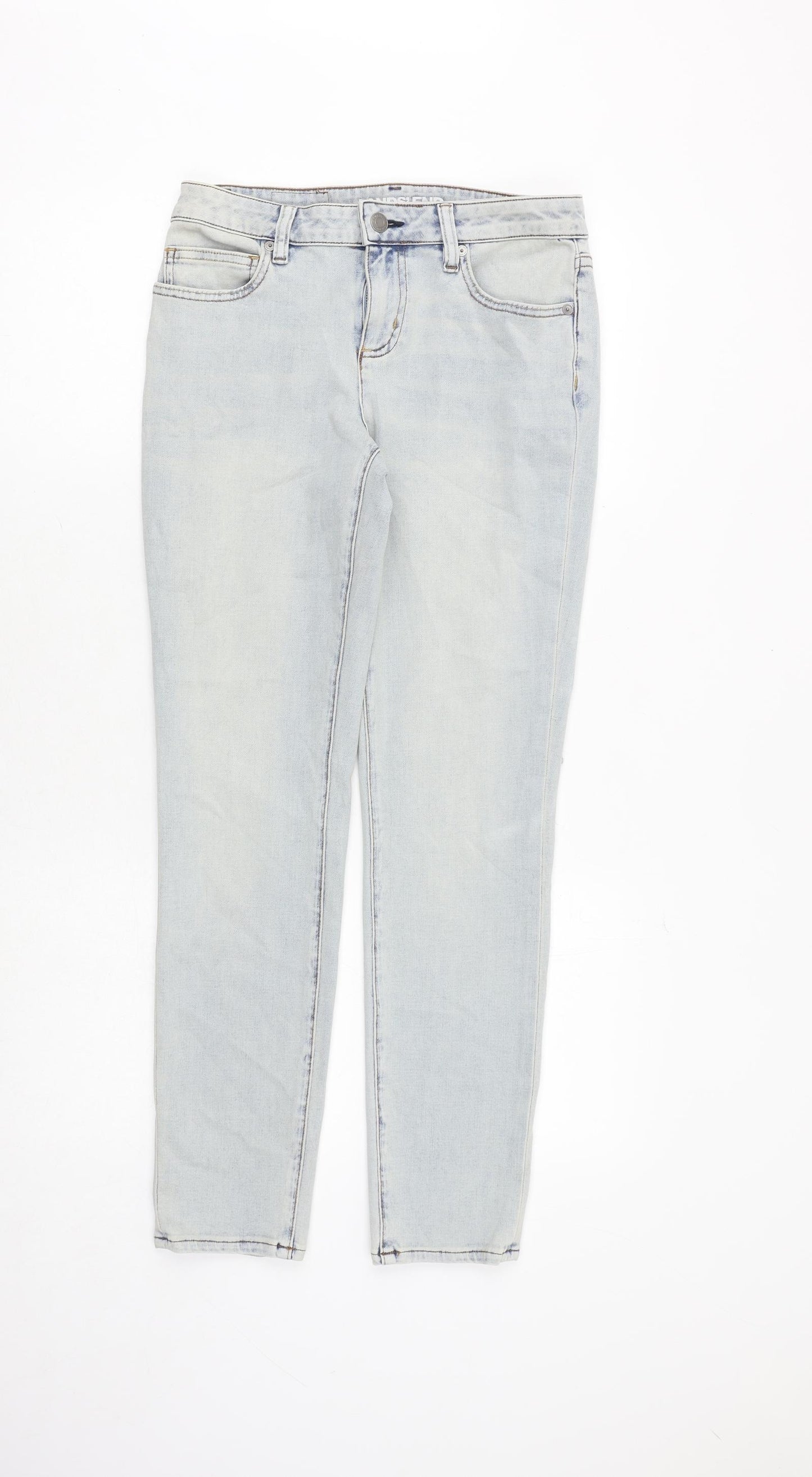 Lands' End Womens Blue Cotton Skinny Jeans Size 8 Regular Zip