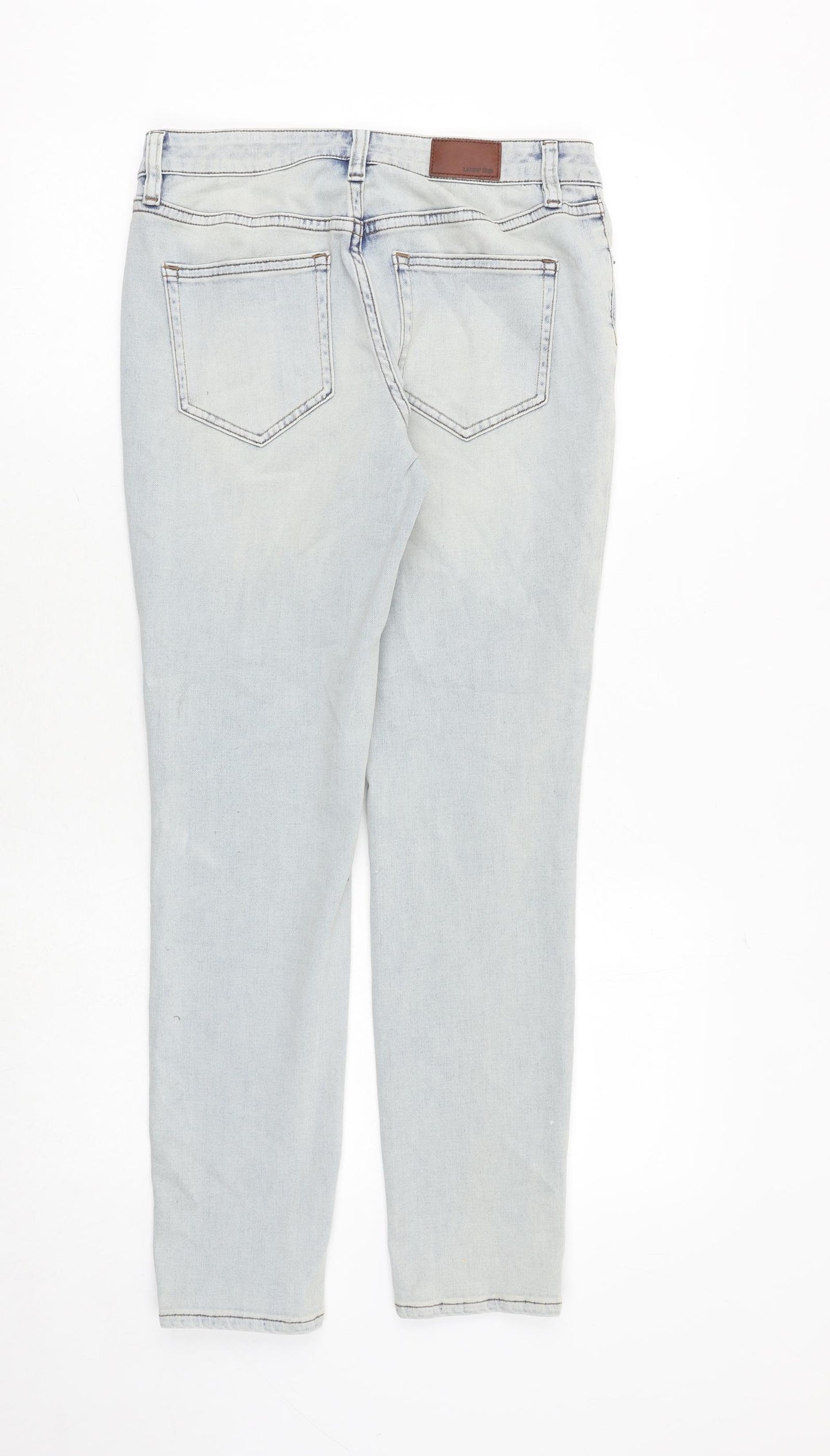 Lands' End Womens Blue Cotton Skinny Jeans Size 8 Regular Zip