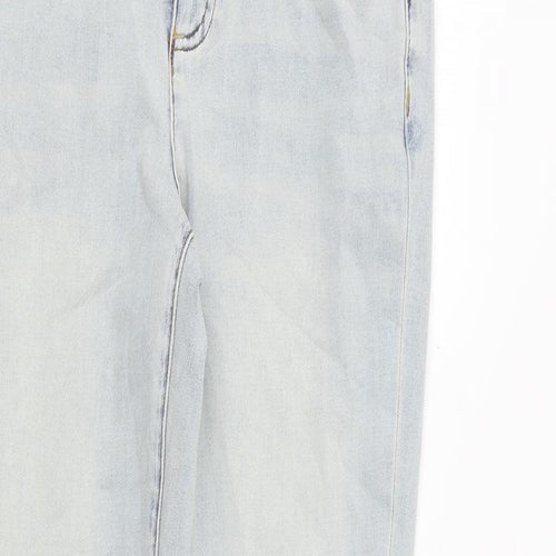 Lands' End Womens Blue Cotton Skinny Jeans Size 8 Regular Zip