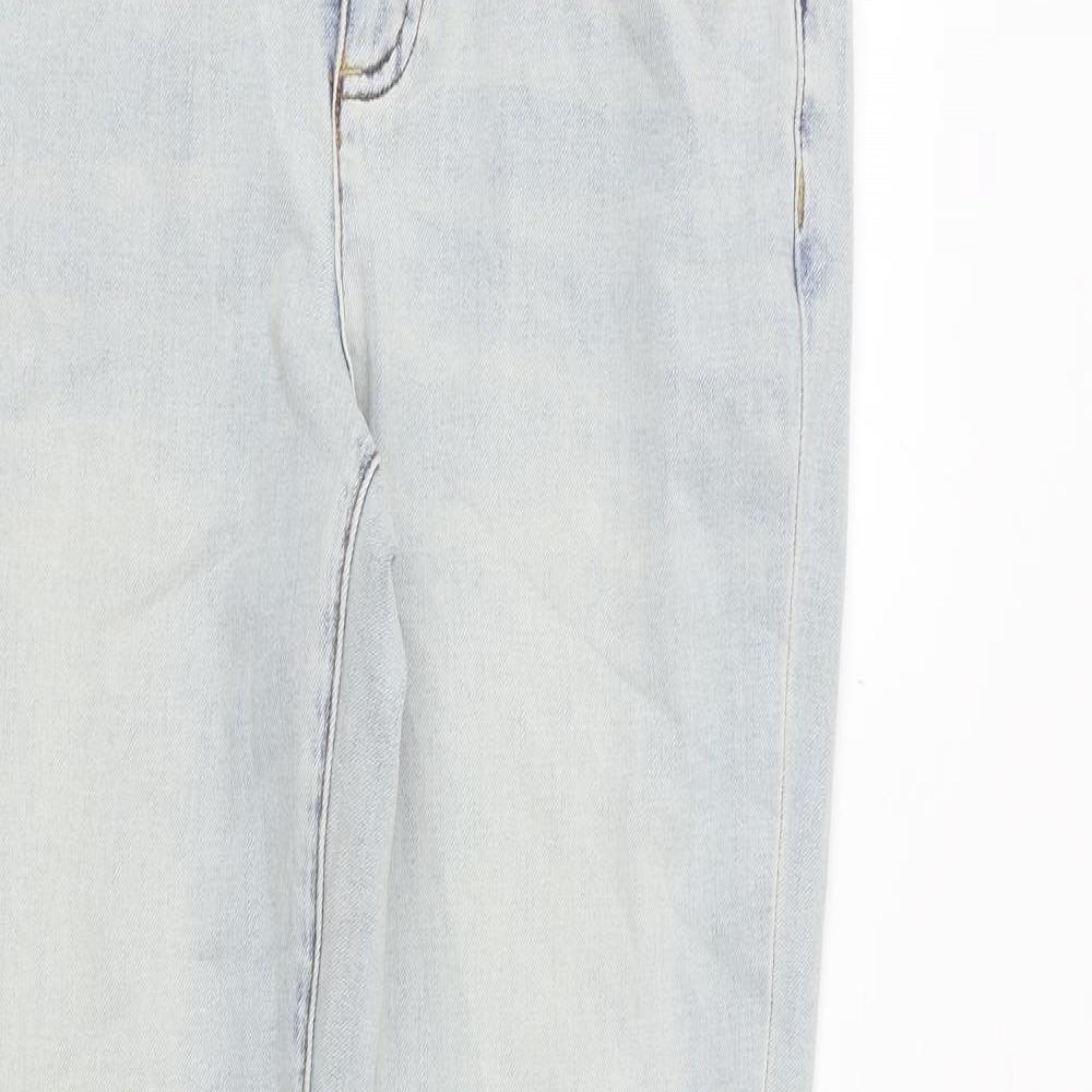 Lands' End Womens Blue Cotton Skinny Jeans Size 8 Regular Zip