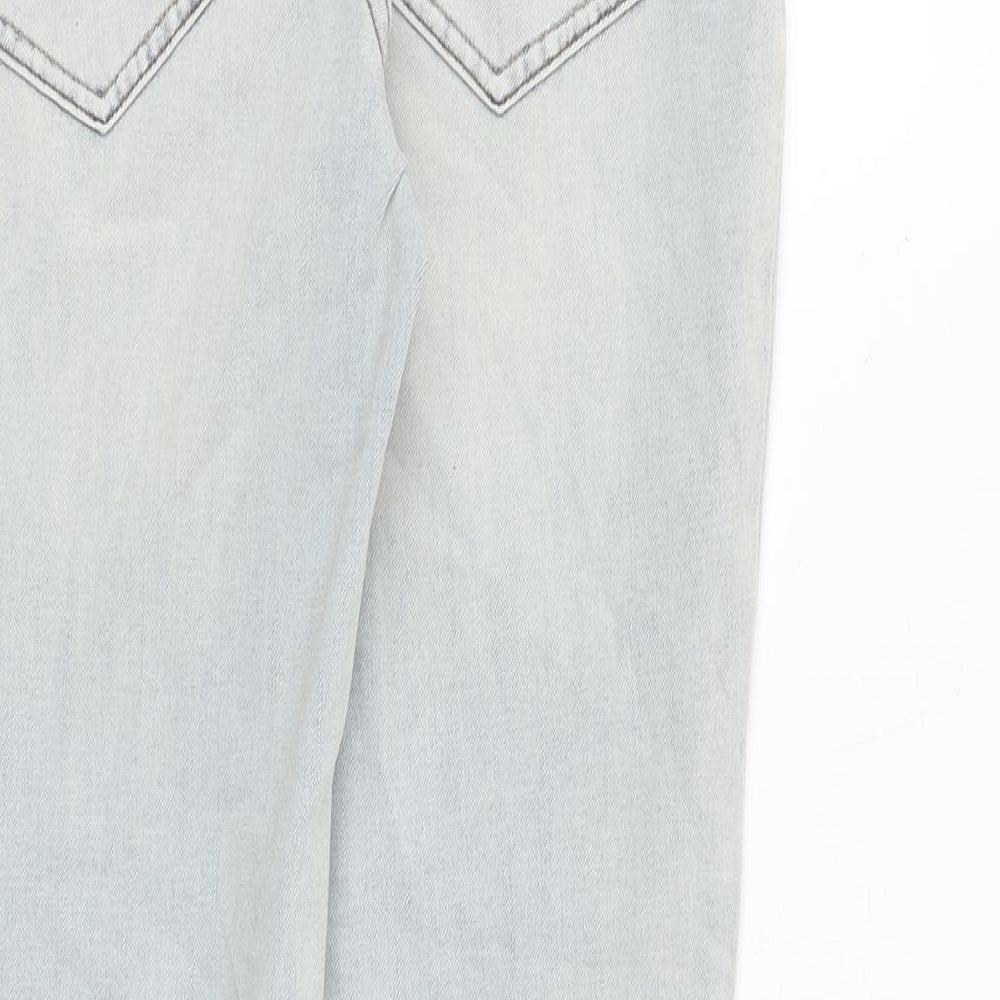 Lands' End Womens Blue Cotton Skinny Jeans Size 8 Regular Zip