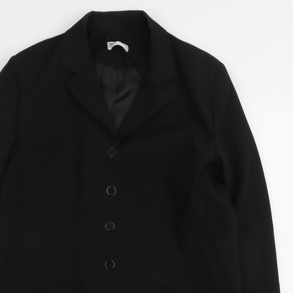 Bonmarché Womens Black Jacket Size 16 Button