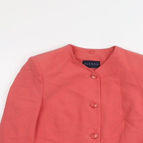 Alexon Womens Pink Jacket Blazer Size 10 Button