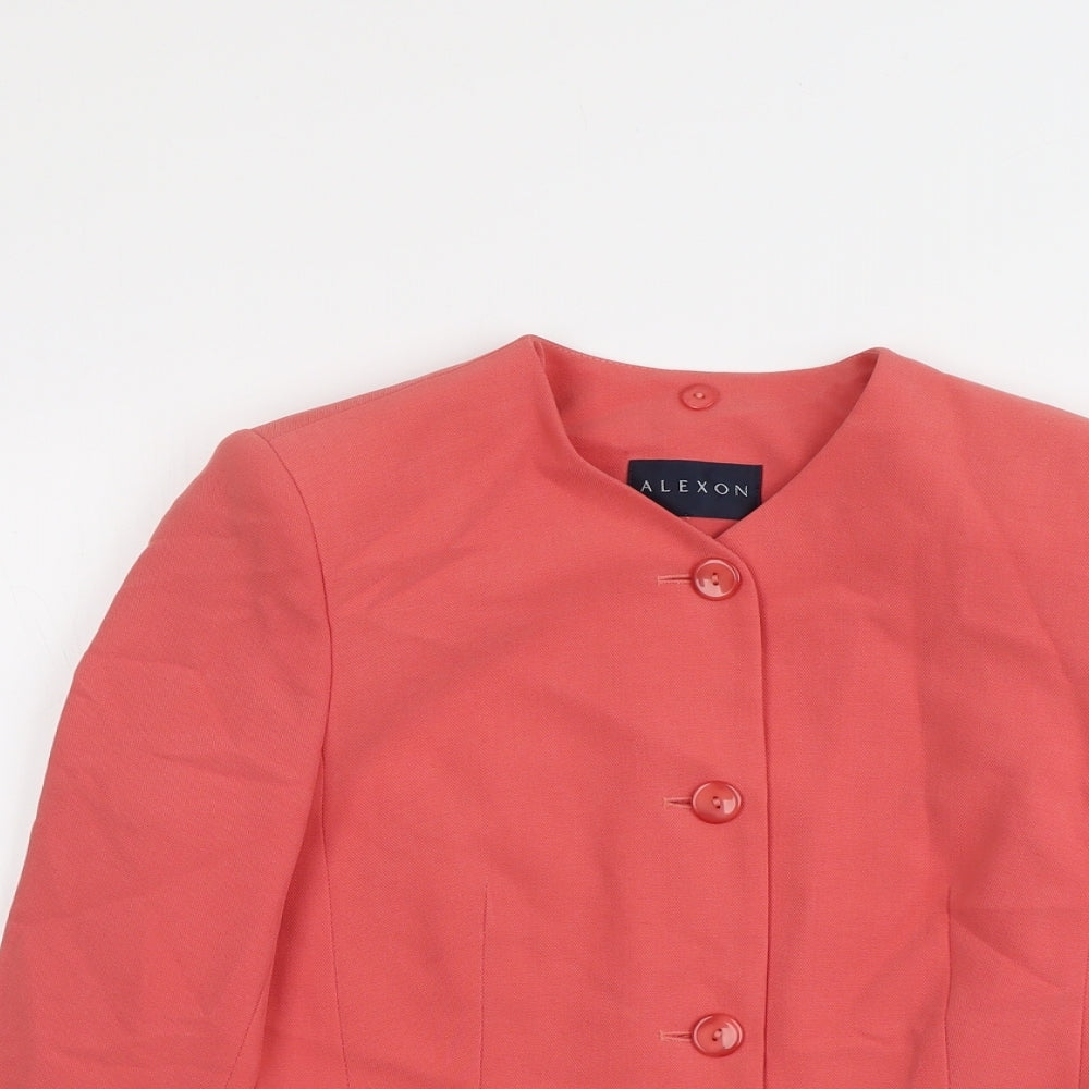 Alexon Womens Pink Jacket Blazer Size 10 Button