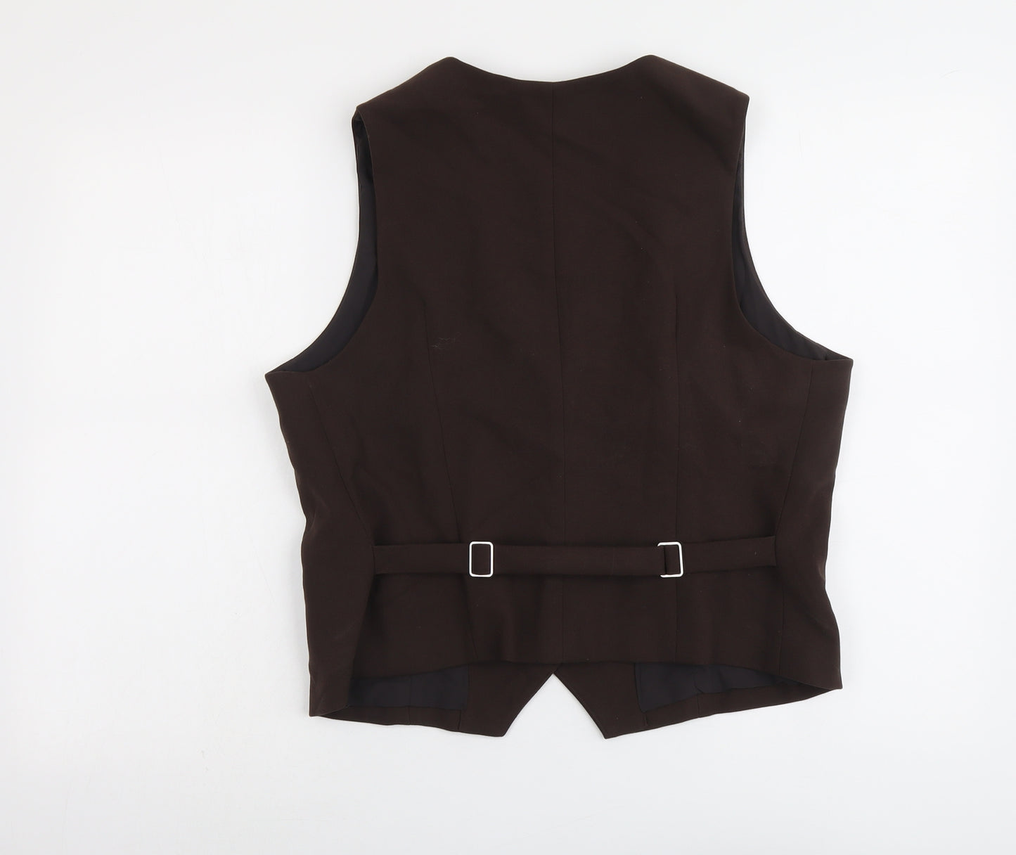 Marks and Spencer Womens Brown Polyester Jacket Suit Trousers Size 16